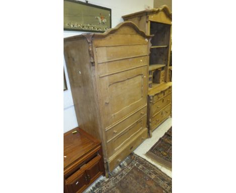 A vintage continental pine armoire converted to drinks cabinet  CONDITION REPORTS Approx 103cm wide, 58cm deep, 183cm high - 