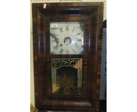 A 19th Century rosewood veneered wall clock by Jerome & Co., a Vienna style regulator (both for resoration),  together with t