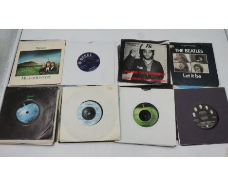 Forty singles, Beatles, Beatles members and Rolling Stones. UK P&amp;P Group 3 (£30+VAT for the first lot and £8+VAT for subs