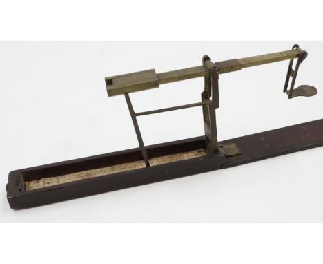 Mahogany cased Sovereign scales by W Lathom &amp; Co, Kirby near Liverpool. UK P&amp;P Group 1 (£16+VAT for the first lot and