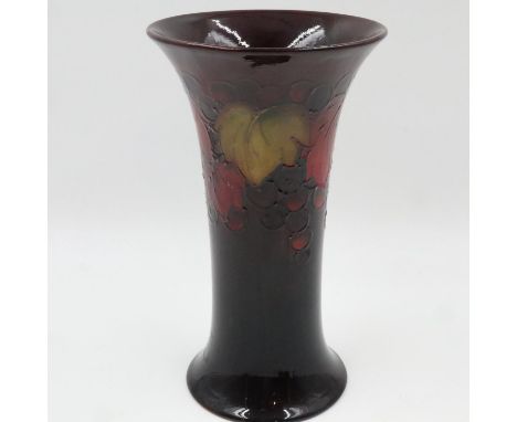 Moorcroft large vase flambé vines and grape fruit, H: 26 cm. UK P&amp;P Group 2 (£20+VAT for the first lot and £4+VAT for sub