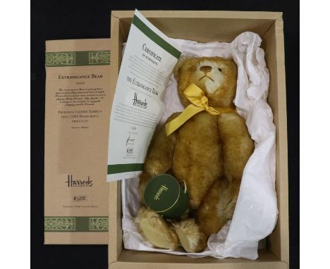 Steiff Harrods Extravagance Bear 1997, with original box and certificate, music plays ( big spender ), limited edition 1039/2
