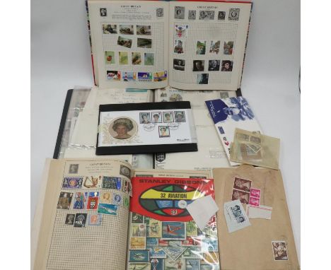 Mixed stamp albums and Channel Islands first day covers. Not available for in-house P&amp;P 