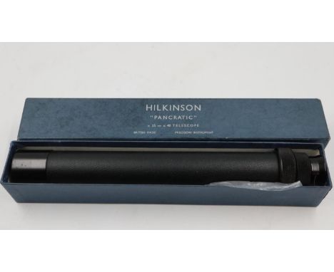 Hilkinson 'Pancratic' two draw X25-40 telescope in original box, clear optics. UK P&amp;P Group 2 (£20+VAT for the first lot 