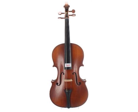 Mid 20th century French viola labelled Copie de Antonius Stradivarius..., 16", 40.60cm, case 