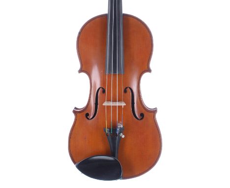 Good French seven-eighth size violin by and labelled Lutherie Artistique, Jean-Baptiste Colin, Annee 1892, no. 2, the two pie