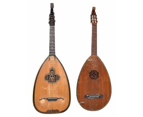 Two old lute guitars in need of extensive restoration (2) 