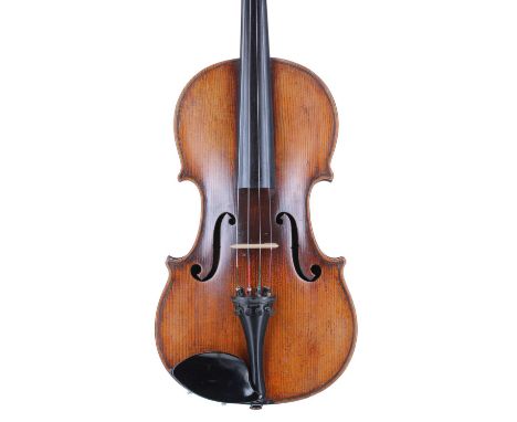 Good French violin of the Caussin School circa 1890 and labelled Antonius Stradivarius..., the one piece back of plainish woo