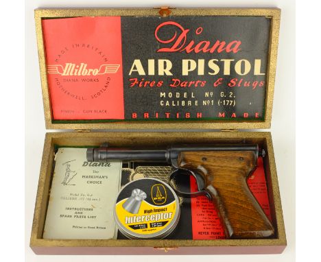 Diana Model G.2. No.1 .177 vintage air pistol with original instructions