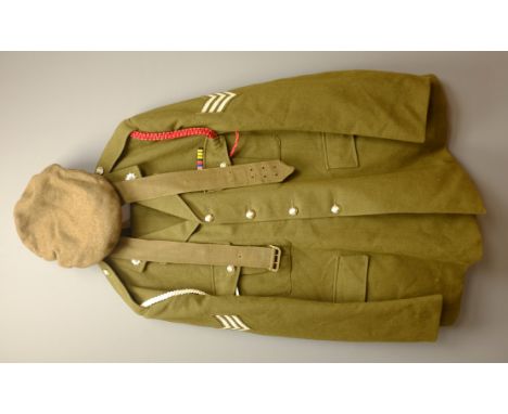 Army No.2 uniform, by Edgard & Sons, for Melville 22202240, jacket with royal Corps of Transport insignia, Red & White should