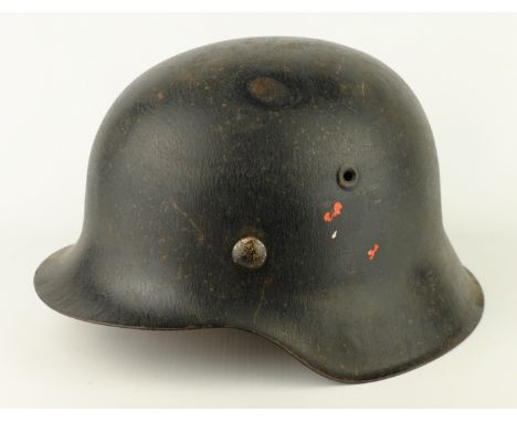 German Third Reich helmet impressed No.CL32 5403 with later lining, remains of red decal to one side,   Condition Report   Cl