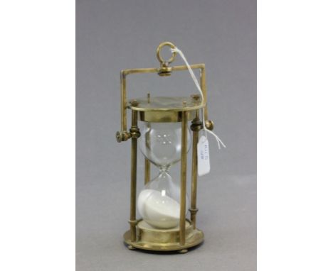 Unusual Brass Nautical Egg Timer on Gimble Frame
