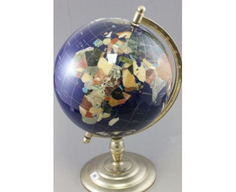 Large Gemstone Globe on Stand, approx. 56cms high