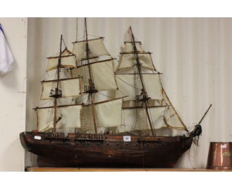 Model galleon for restoration