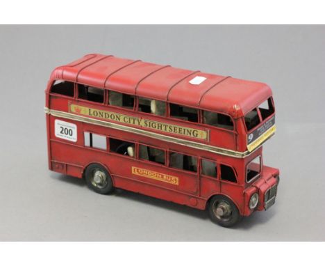 A vintage model of a Routemaster London Bus