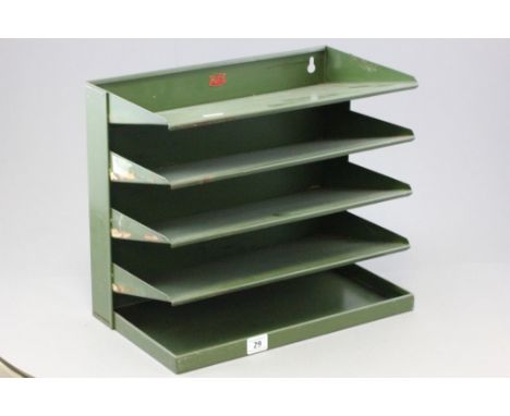 Vintage Veteran Series Industrial Five Tier Metal Filing Tray