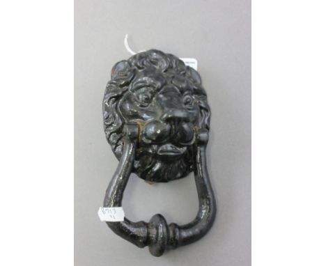 Vintage lion head door knocker