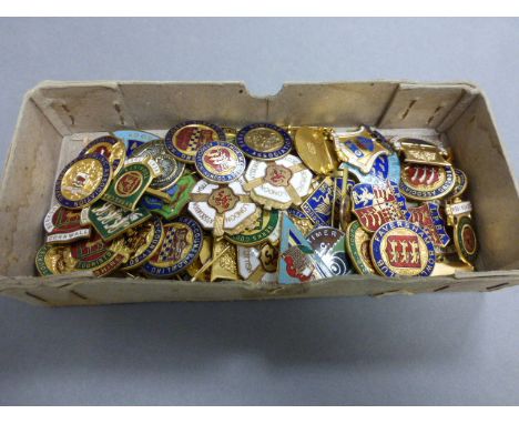 Approximately 48 Enamel Badges, mainly Bowling, dating from 1940's onwards