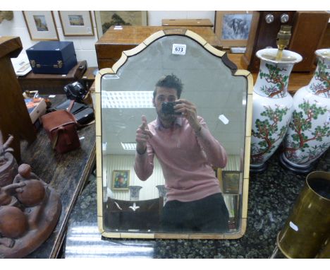 An early 20th century ivory framed easel mirror