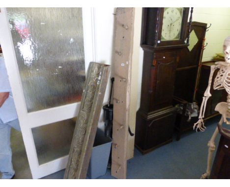 Large vintage painted farmhouse coat hanger