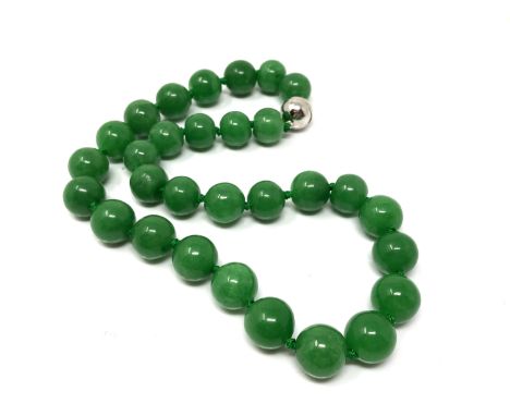 A heavy jade necklace 