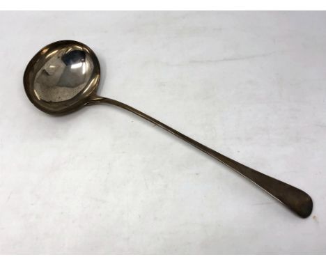 A George III silver soup ladle, London 1791 length 34cm CONDITION REPORT: 151.7g. 