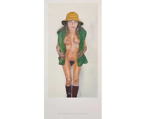 PETER BLAKE (BRITISH B.1932) ⊕ † COSTUME LIFE DRAWING WITH YELLOW HATsigned Peter Blake lower right; numbered 177/500 lower l