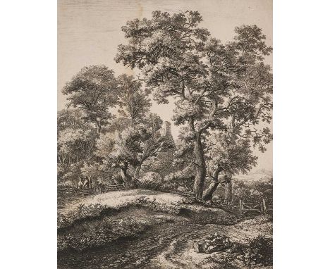ANTHONIE WATERLOO (DUTCH 1609-1690) A MOTHER AND CHILDREN RESTING (HOLLSTEIN 122)
Etching, 17th century, presumably third (fi