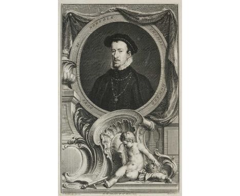 JACOB HOUBRAKEN (DUTCH 1698-1780) PORTRAIT OF THOMAS HOWARD, DUKE OF NORFOLK, AFTER HANS HOLBEIN THE YOUNGERengraving on off-