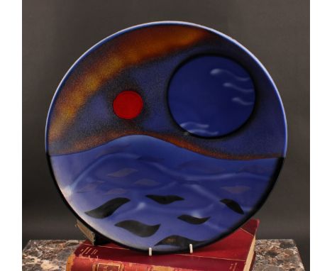 A Poole Pottery charger, Sedna, limited edition 147/350, 40cm diameter