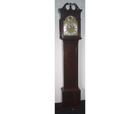 George III Scottish mahogany longcase clock by Robert Clidsdale of Edinburgh, circa 1750, with 3 train movement striking 8 be