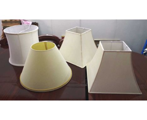 Four electric lamp shades
