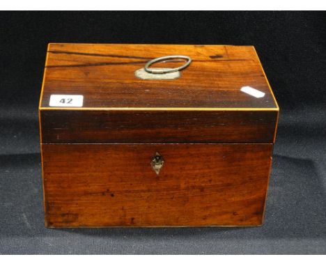     A 19th Century Rosewood Tea Caddy Retaining Interior Compartments               