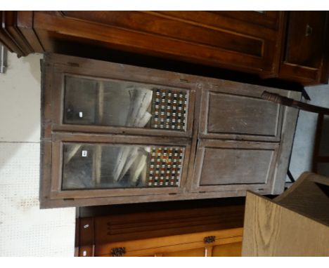     An Antique Pine Four Door Housekeepers Cupboard                                 