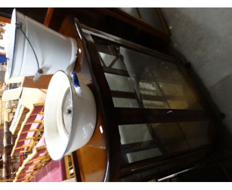     A Small Quantity Of Enamel Buckets &amp; Similar Together With A Polished China Cabinet                                  