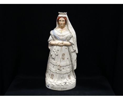     A Staffordshire Pottery Portrait Figure Queen Of England, 17" High              