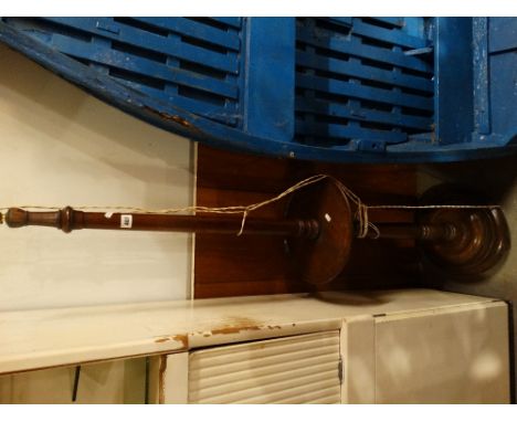     A Circular Based Mahogany Standard Lamp                                         