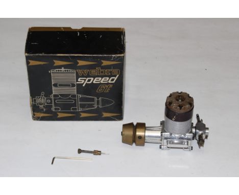 A boxed Webra Speed 61RC engine, untested for working order. Please assess photographs.