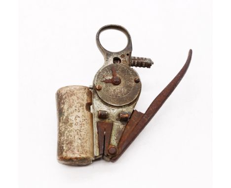 A tram ticket pistol punch, c.1890s