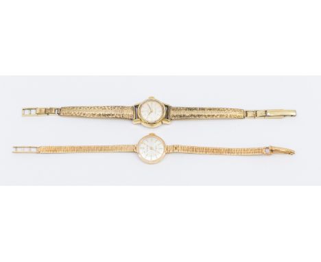 ****SOCIAL HISTORY INSCRIPTION TO REVERSE LOCAL TO ETWALL *****  A ladies vintage 9ct gold Garrard wristwatch, comprising a s