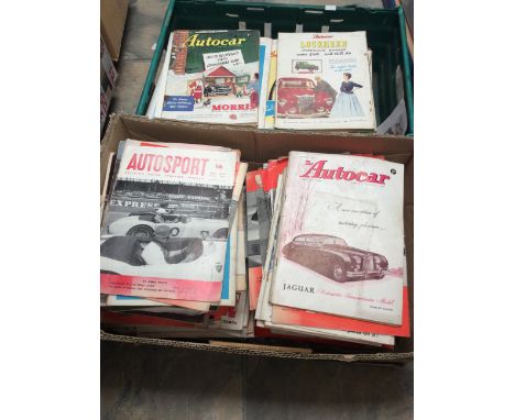 Collection of vintage mid 20th Century auto sport, motor sport magazines.