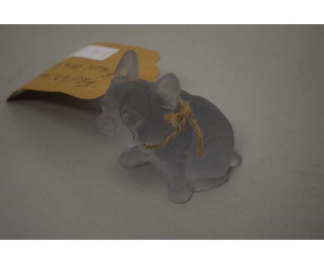 Frosted glass model of a French bulldog