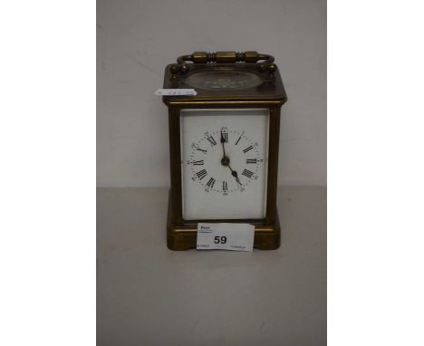 French brass cased carriage clock