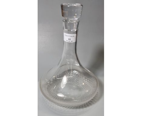 John Rocha Waterford crystal glass decanter and stopper (modern). 