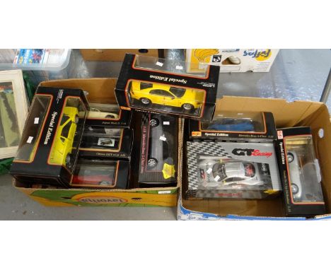 Two boxes of Masto 1:18 scale diecast model vehicles, all appearing in original boxes, to include: Porsche No.1 356 Roadster,