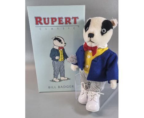 Modern Steiff Rupert Classic 'Bill Badger' bear, in original box with COA.(B.P. 21% + VAT) 