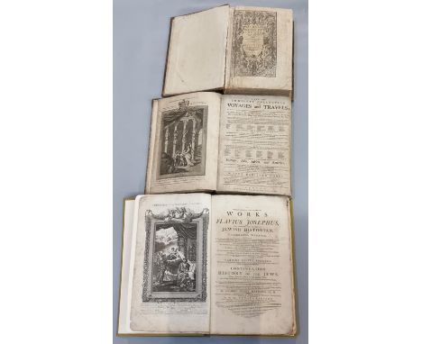 Three hardback antiquarian books; Maynard, George Henry, LL.D. 'The Whole Genuine and Complete Works of Flavius Josephus, a l