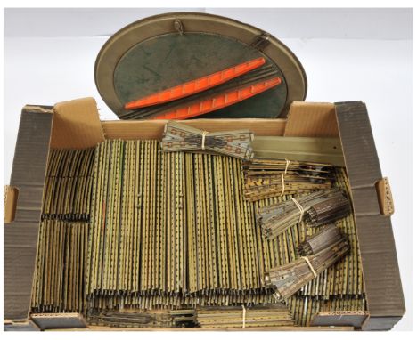 Hornby Dublo 3-rail qty of Pre &amp; Post-War Track to include manual points, full straights, turntable and others (see photo