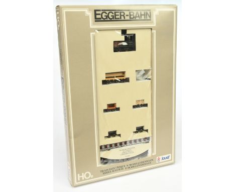 Jouef Egger- Bahn HOe 71110 Goods Train Set. Containing 0-4-0 Steam Industrial Tank Loco black No.4, 5 x 4 and Goods Wagons w