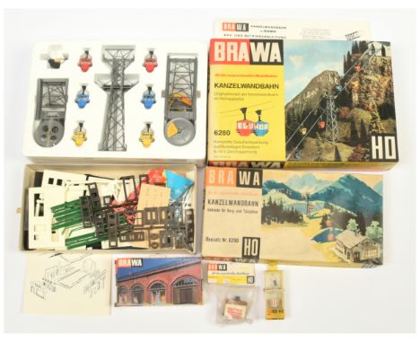 Brawa HO Cable Car Set &amp; Station + other items. Comprising 6290 Cable Car Pulpit Station kit, 6280 Cable Car Set (content